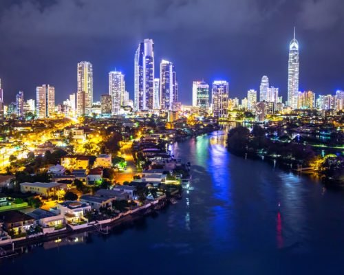 aerial-view-over-nerang-river-to-surfers-paradise-and-q1-at-night